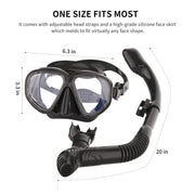 Snorkel Mask Snorkel Set Snorkeling Goggles Free Breath Dry Top Set Snorkeling Gear Anti-Fog and Anti-Leak 180 Degree Panoramic View Swimming Goggles Waterproof Durable Tempered Glass Mask for Adults