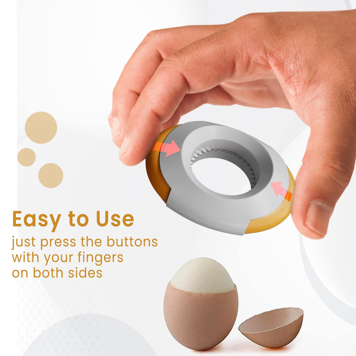 Compact Boiled Egg Topper Tools – 2 Pack