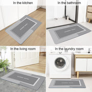 80 × 50 cm Quick-Dry Absorbent Bathroom Mat