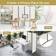 221 × 172 cm 4-Panel Fabric Room Divider – 3 Colours