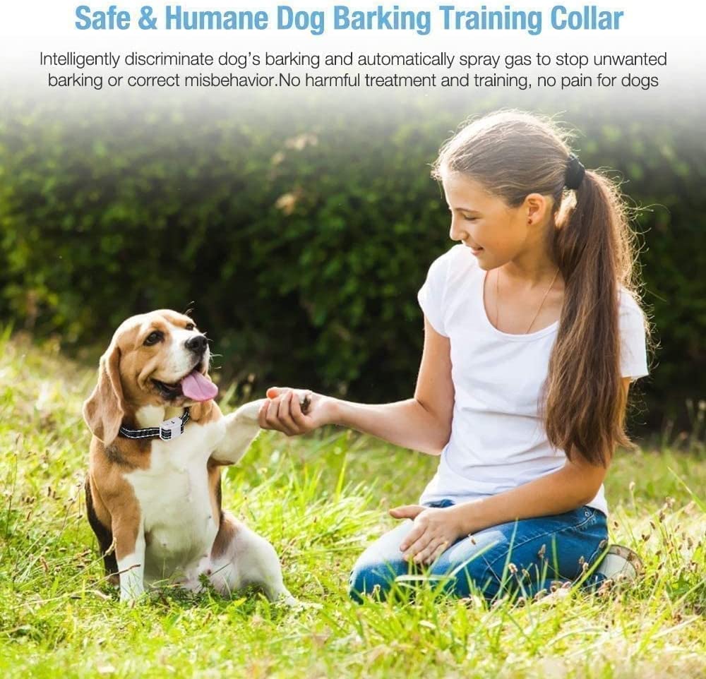 Citronella Bark Collar, Auto Citronella Dog Bark Collar Spray Anti Dog Bark Collars with 2 Adjustable Spray Level, Citronella Dog Barking Training Collar No Shock Safty for Dogs