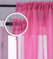 102 × 160 cm Pink-Purple Ombré Sheer Curtain – 1 Panel