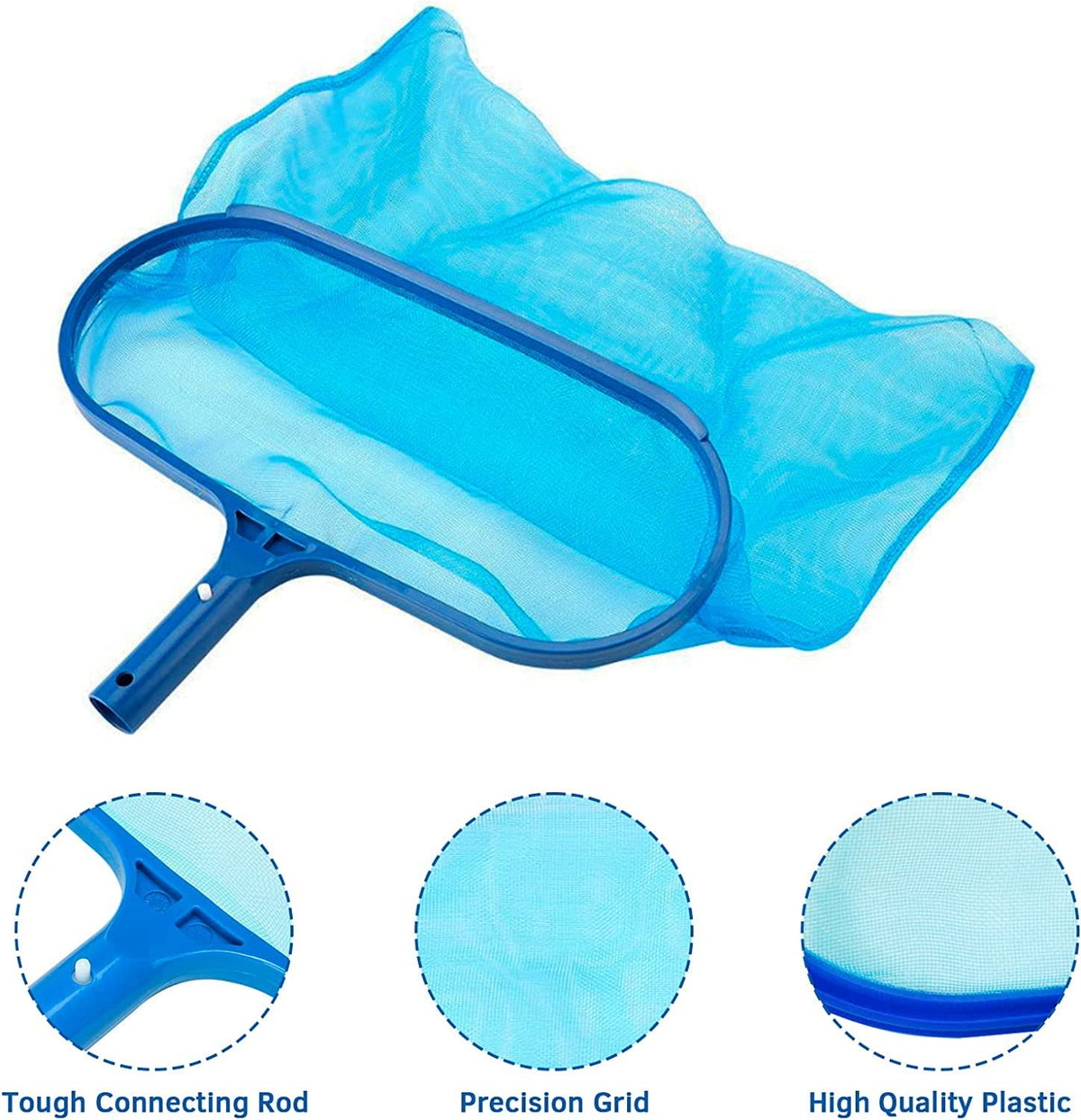 Deep-Bag Pool Skimmer Net with Fine Mesh