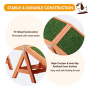 Fir-Wood Dog Agility Arch Bridge with Artificial Grass – 70 kg