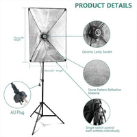 3-Softbox Continuous Lighting Kit with Boom Arm