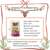 DIY Dollhouse Miniature with Furniture Kit-Pink