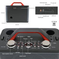WINBRIDGE T8 Portable Karaoke Speaker with 2 Wireless Microphones