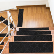 76 × 20 cm Black Adhesive Stair Treads – 15 Pack