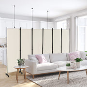 334.5 × 172 cm 6-Panel Rolling Room Divider – 4 Colours