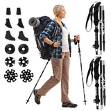 Trekking Poles 2 Pack Lightweight Telescopic Hiking Poles, Adjustable and Foldable Hiking Poles for Walking aid, Backpacking, Camping and Hiking