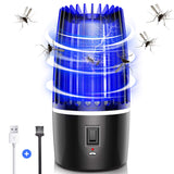 Mosquito Fly Killer Lamp, Portable Night Light USB Rechargeable Mosquito Killer Insect Repellent, (Black)