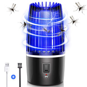 Mosquito Fly Killer Lamp, Portable Night Light USB Rechargeable Mosquito Killer Insect Repellent, (Black)
