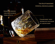 Whisky Stones and Glasses Gift Set, Whisky Rocks Chilling Stones in Handmade Wooden Box– Cool Drinks without Dilution – Whisky Glasses Set of 2, Gift for Dad, Husband, Men – iiiMY