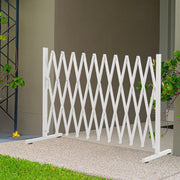 White Expandable Metal Barrier Fence for Indoor or Outdoor Use