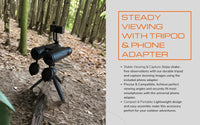 12x Binoculars Kit with Tripod, Phone Adapter & Chest Pack