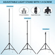 Softbox Photography Lighting Kit: Photo Studio Equipment 30 x 30 inches with E27 85W 5400K Light Bulb and Adjustable Height Light Stand for Filming Video, Photo Shooting and Streaming