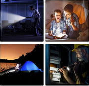 Rechargeable LED Flashlight High Lumens Flashlight Zoomable Waterproof LED Flashlight with 18650 Rechargeable Battery, 2200 Lumens 3 Modes Zoomable Flashlight for Camping Hiking