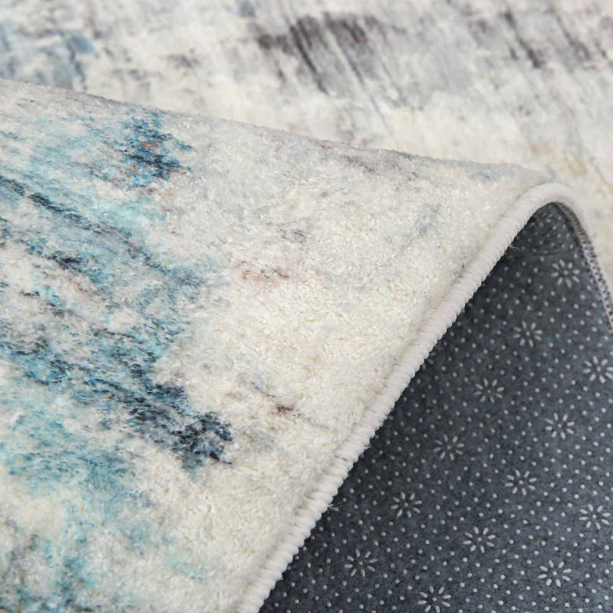 200 × 250 cm Grey Abstract Medium-Pile Area Rug