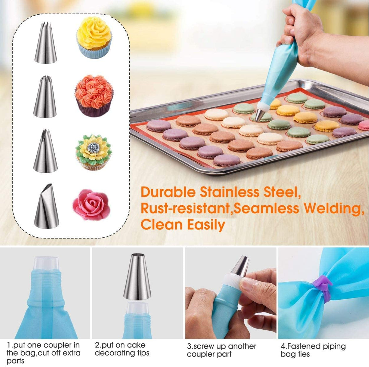 Silicone Baking Mat Macaron Mat Kit (16pcs Set)