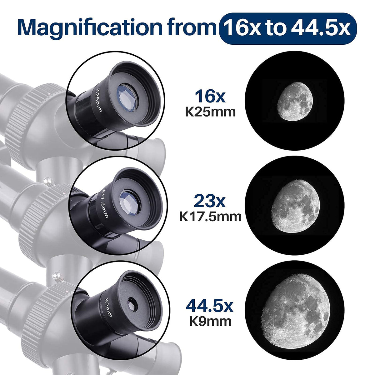 Telescope, 70mm Aperture 400mm AZ Mount Astronomical Telescope for Astronomy Beginners Kids Adults - Portable Travel Telescope with Carry Bag Upgraded Tripod and Phone Holder for Photography
