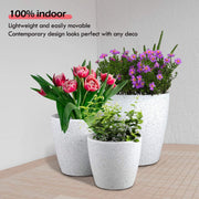 Garden Resin Planter Sandstone Touch Set of 3