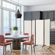 221 × 172 cm 4-Panel Fabric Room Divider – 3 Colours