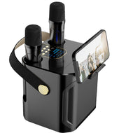 YueME Compact Karaoke Speaker with 2 Wireless Microphones