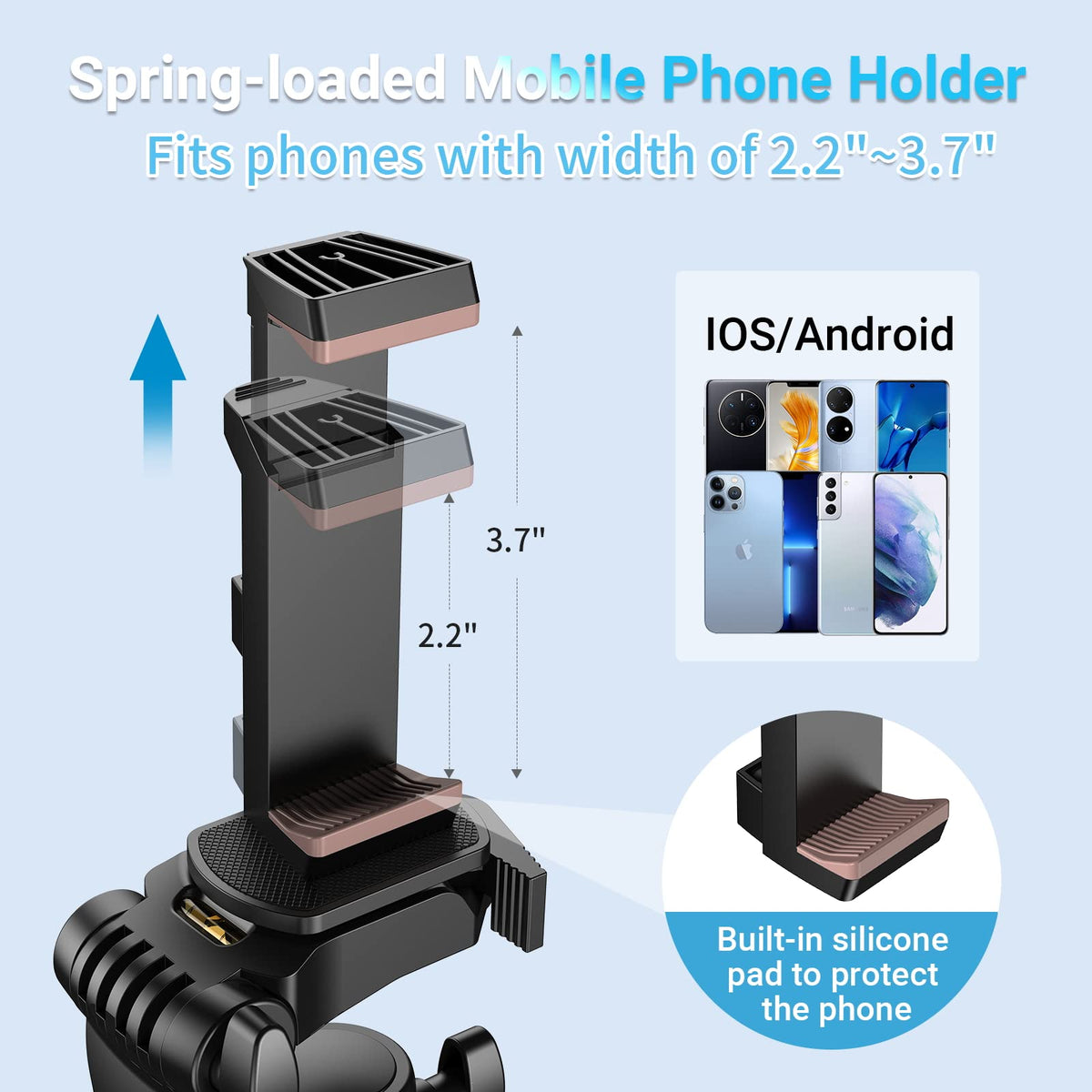 APEXEL 178 cm Phone & Camera Tripod with Remote