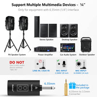 Bietrun Dual UHF Wireless Microphones with Bluetooth Receiver