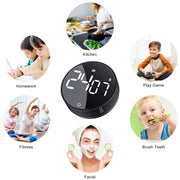 AVINIA Magnetic Digital Timer with Large LED Display – Black