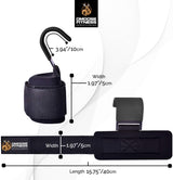 Weight Lifting Hooks Grip (Pair) - 8 mm Thick Padded Neoprene, Double Stitching, Non-Slip Resistant Coating – Secure Your Grip and Reach Your Goals with Premium Workout Hook Gloves.