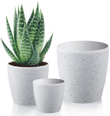 Garden Resin Planter Sandstone Touch Set of 3