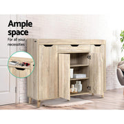 Artiss Shoe Cabinet with 3 Compartments & Drawer – Up to 26 Pairs