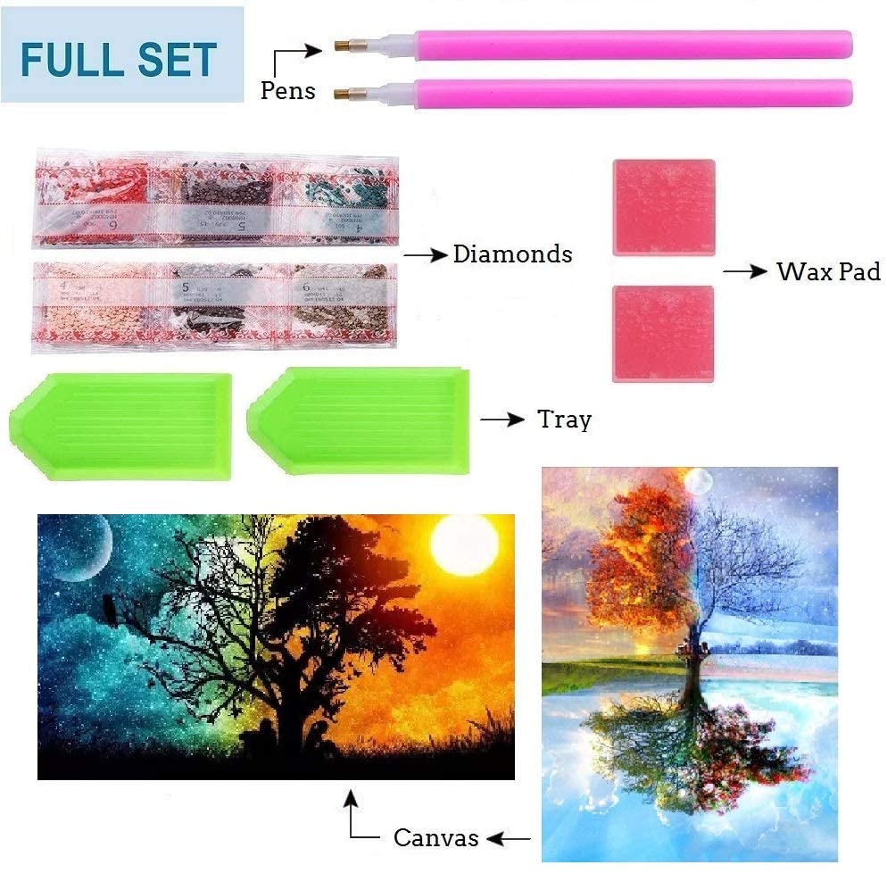 2 Pack DIY 5D Diamond Painting Kit