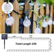 24ft Multicolour Solar Globe String Lights – 50 LEDs & 8 Modes