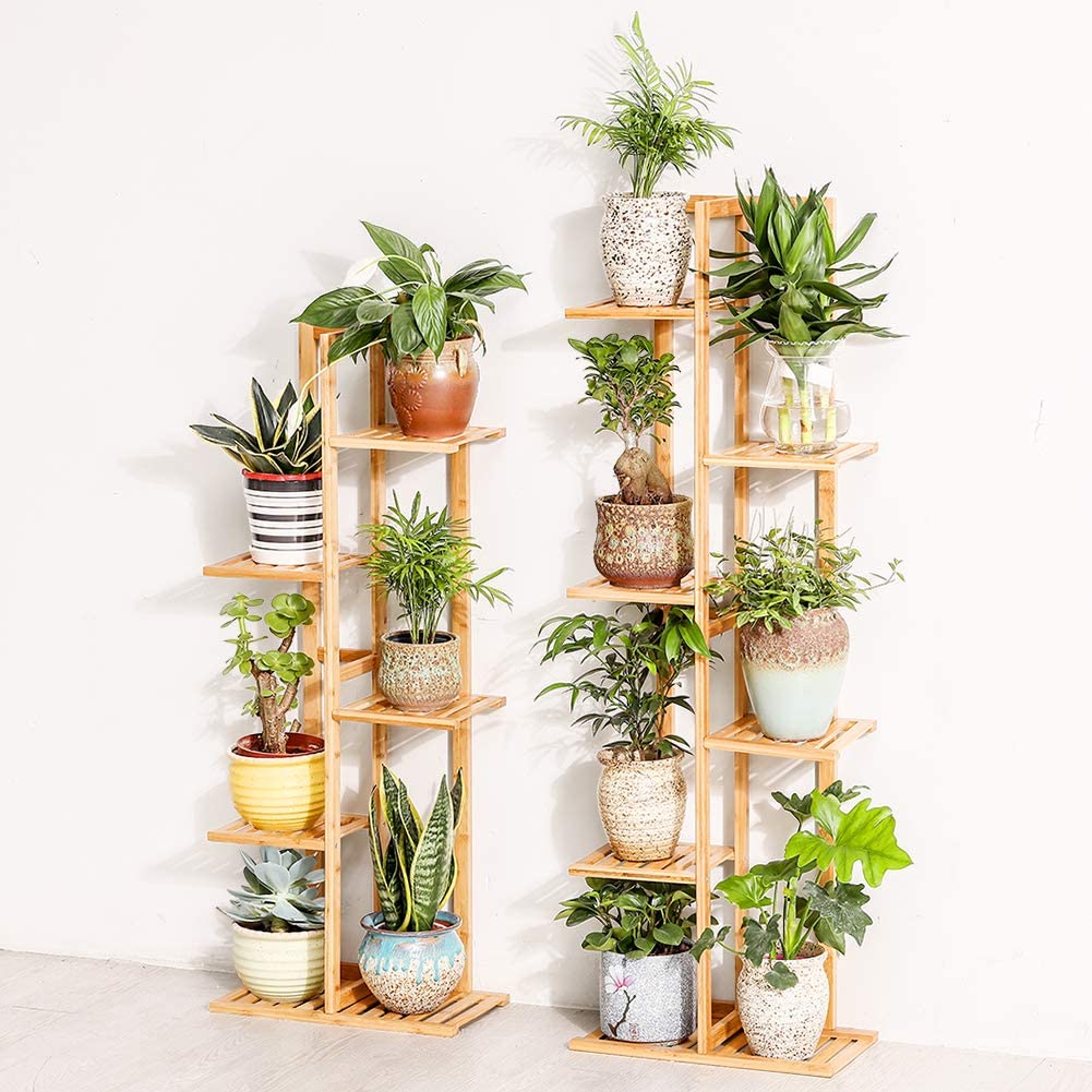 Bamboo 5 Tier 6 Potted Plant Stand