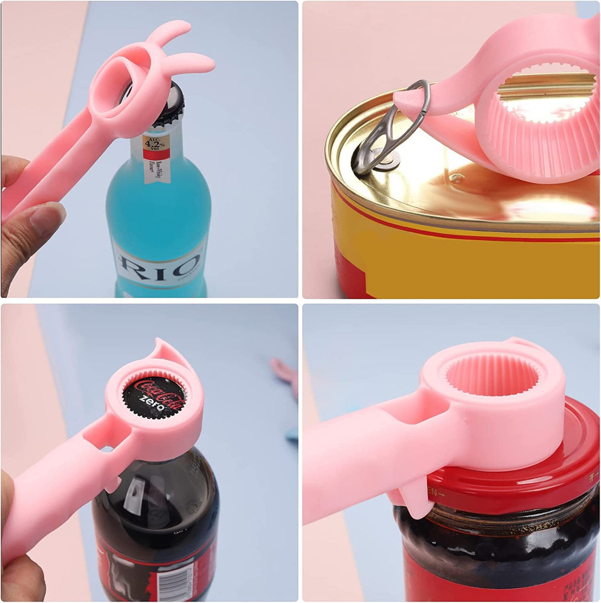 4-in-1 Jar, Bottle & Ring-Pull Openers – 2 Pack