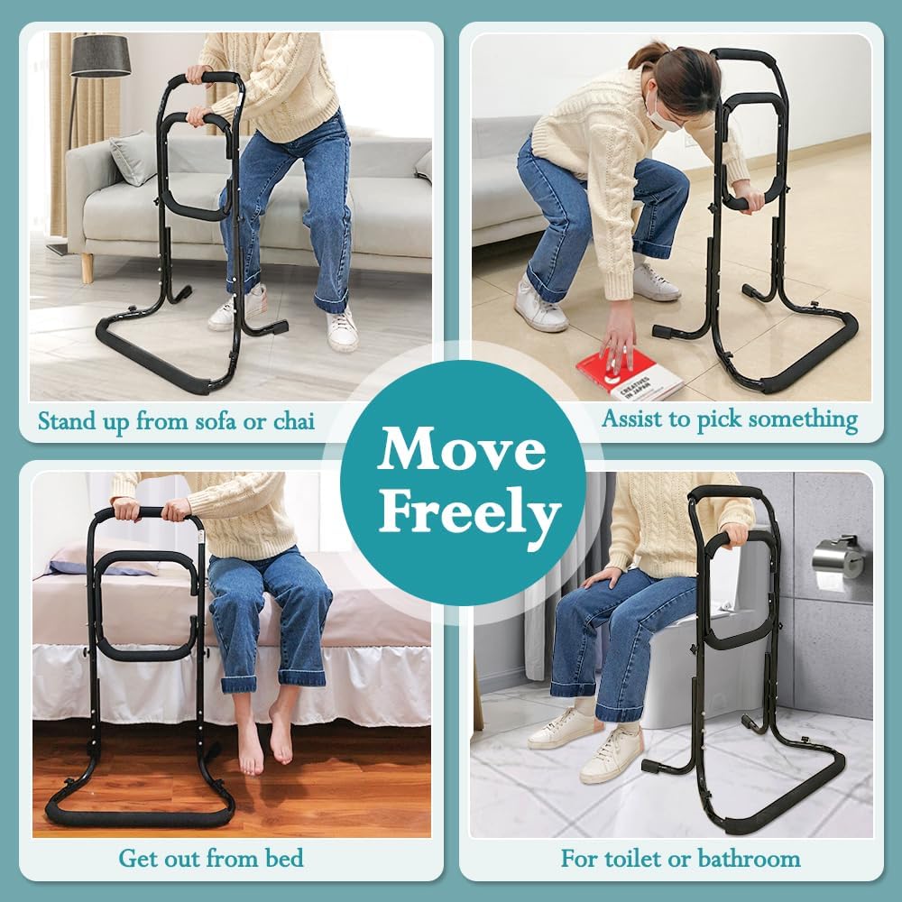 Chair Lift Assist Devices For Seniors Bed Side Rails For Elderly Adults Sit To Stand Lift Standing Aids Supports Grab Bar Help Patient Stand Up & Mobility In Front Of The Couch, Recliner Chair, Toilet