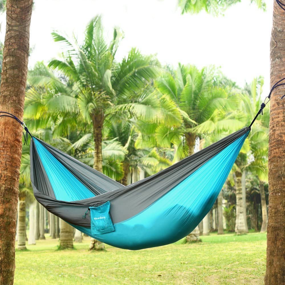 Nylon Parachute Camping Hammock- Blue