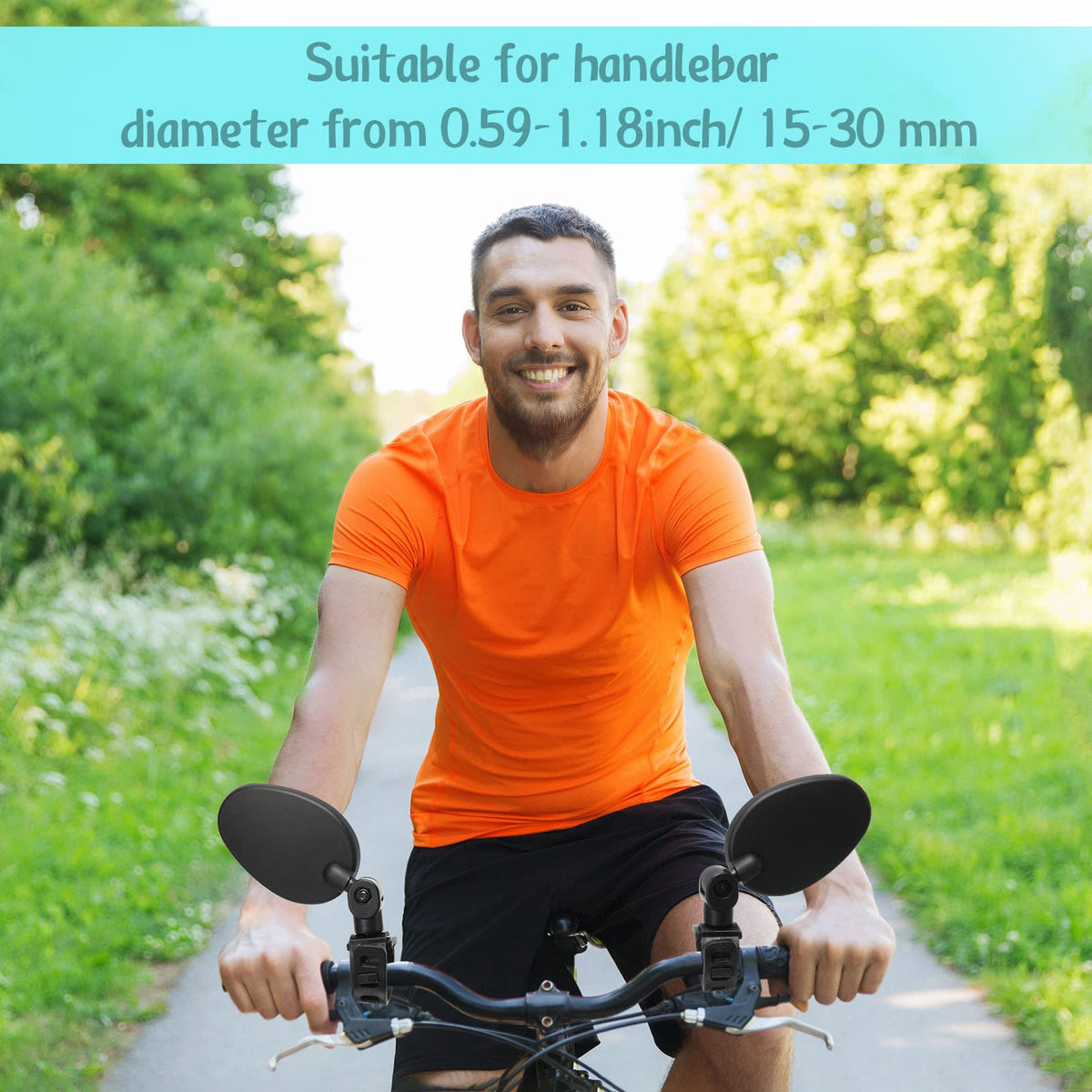 360° Adjustable Convex Handlebar Mirrors – 2 Pack