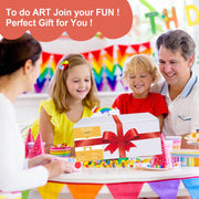 14 Mini Canvas & Easel Sets – 4 × 4-Inch Canvases