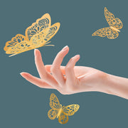72-Piece Gold 3D Butterfly Wall Décor Set