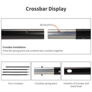 Photography Umbrella Background Support Kit, 2M x 3M/6.6ft x 10ft Background Frame 1350W 5500K Continuous Lighting with 4 Backdrop Cloth for Portrait Video Shooting