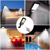 2-Pack 120-LED Solar Security Lights with Remote