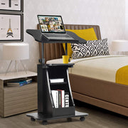Mobile Height-Adjustable Laptop & Podium Desk with Storage