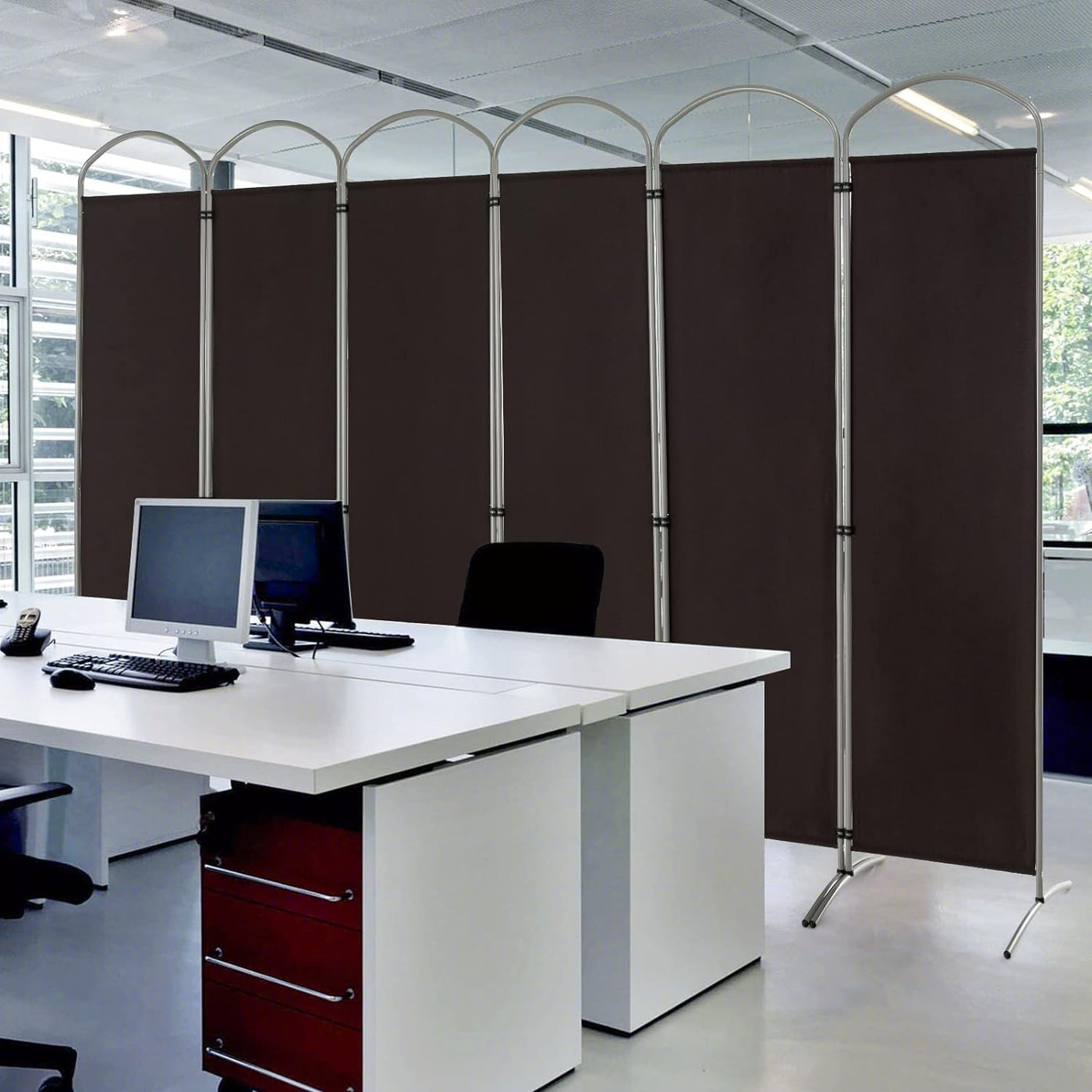 188cm Folding 6-Panel Room Divider – 4 Colours