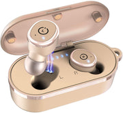 TOZO T10 Bluetooth 5.0 Wireless Earbuds with Wireless Charging Case IPX8 Waterproof TWS Stereo Headphones in Ear Earphones Built in Mic Headset Premium Sound with Deep Bass for Sport Khaki