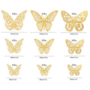 72-Piece Gold 3D Butterfly Wall Décor Set