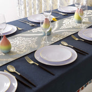 150pcs Gold Dinner Plates,Gold Silverware with Black Handle,White Plates with Gold Rim,Gold Party Plates,Gold and Black Cutlery,Suit for Wedding,Birthday,Party