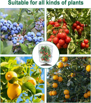 4-Pack Drawstring Fruit & Plant Protection Mesh Bags – 3.5 × 2.3 ft